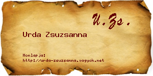 Urda Zsuzsanna névjegykártya
