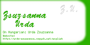 zsuzsanna urda business card